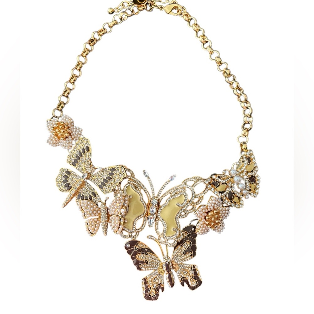 Joan Rivers Limited Edition Crystal Butterfly Statement Necklace - Picture 2 of 3